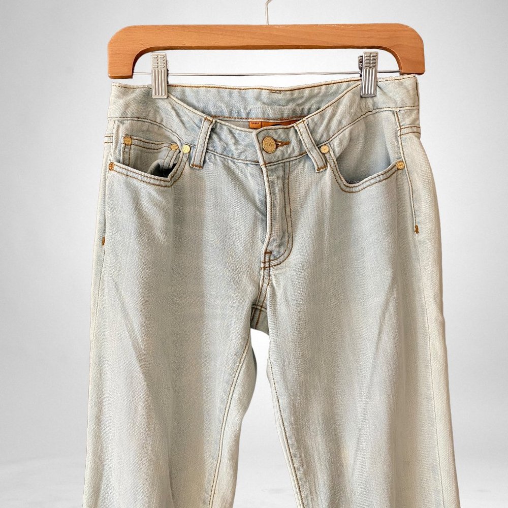 Tory Burch Pale Indigo Blue Light Wash Classic Jeans Sz 29